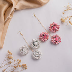 Floral Earrings & Tikka Set - FFC007