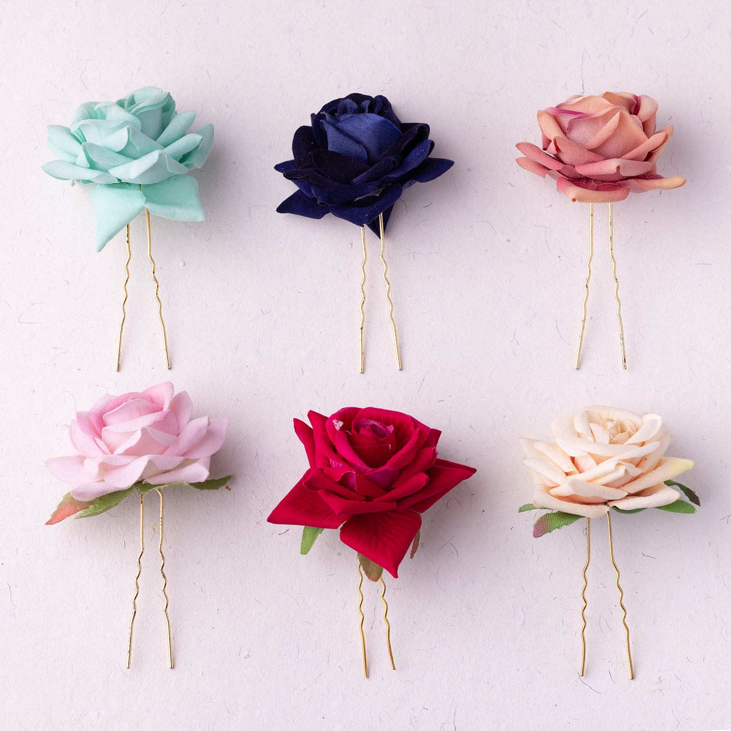Fabric Rose U-Pin - FFC017