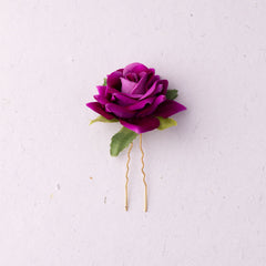 Fabric Rose U-Pin - FFC017