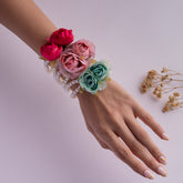 Peony & Pearl Hand Bracelet (Set of 2) - FFC020