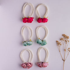 Peony & Pearl Hand Bracelet (Set of 2) - FFC020