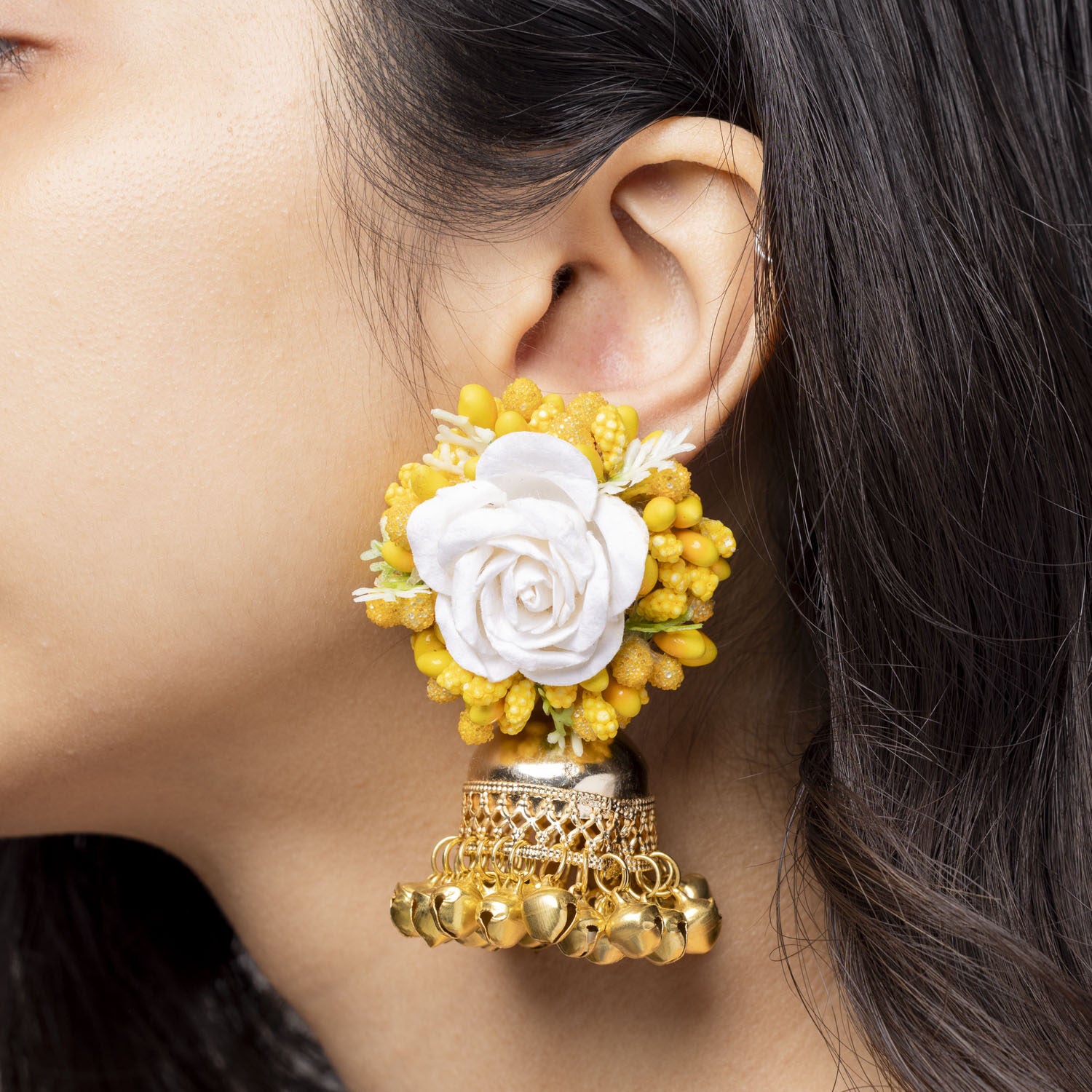 Zaid floral jewellery set earrings