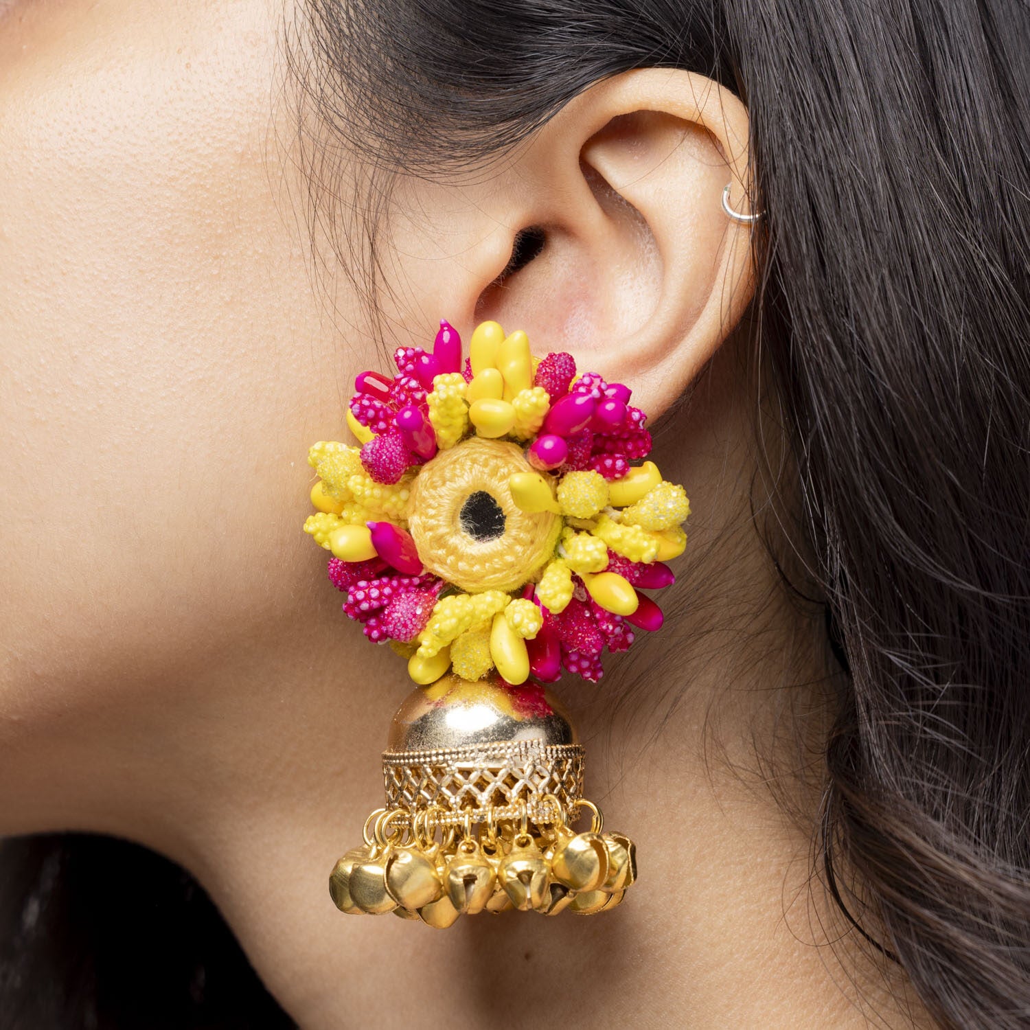 Aaena floral jewellery set earrings