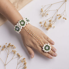 Innayat floral jewellery set hathphool