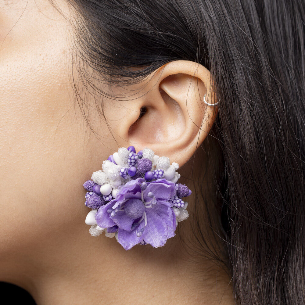 Gulaab bagh floral jewellery set earrings