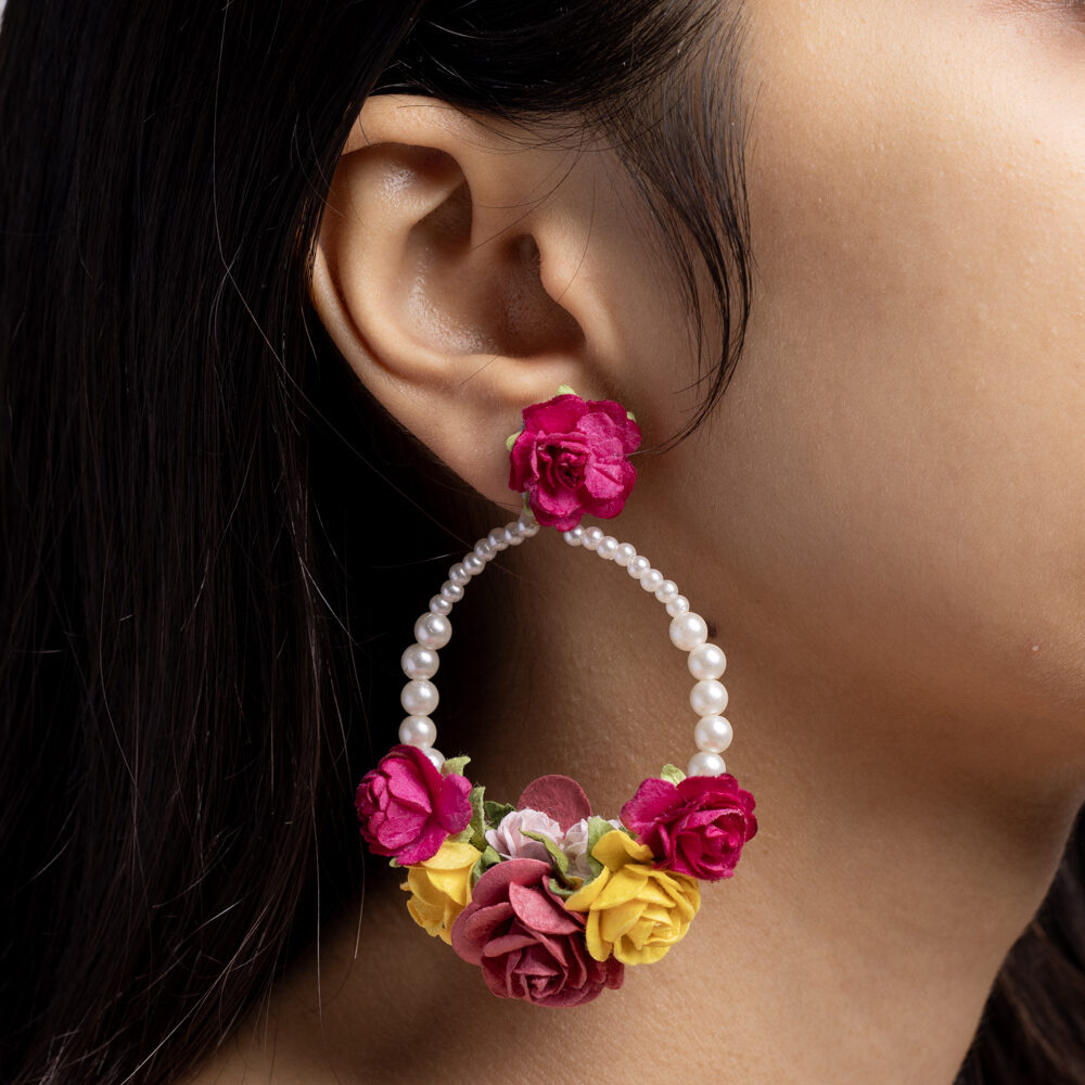 Nazakat floral jewellery set earrings