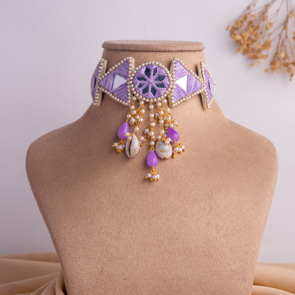 Aaeena III floral jewellery set necklace