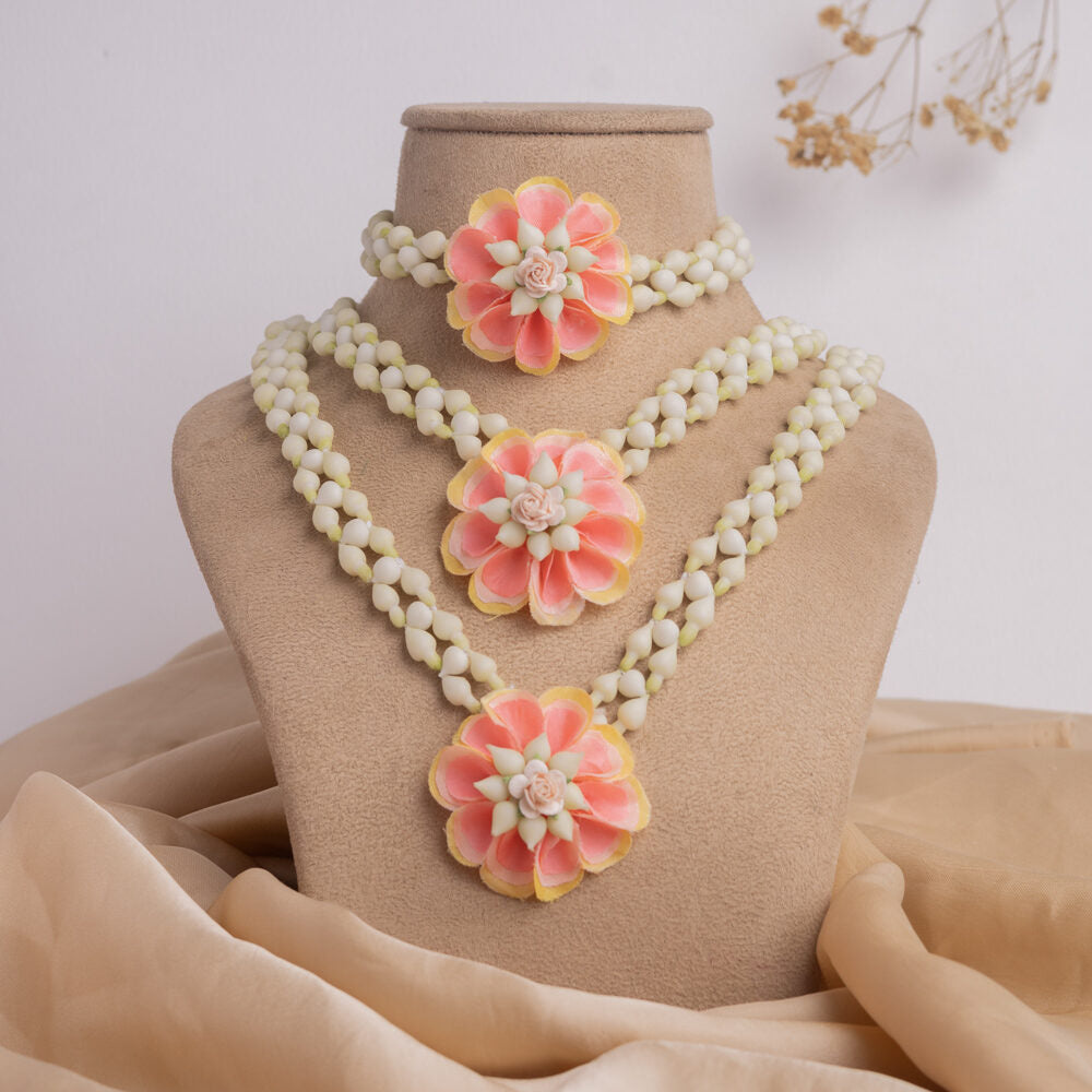 Gulshaah floral jewellery set necklace