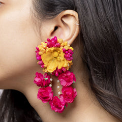 Gulfam floral jewellery set earrings