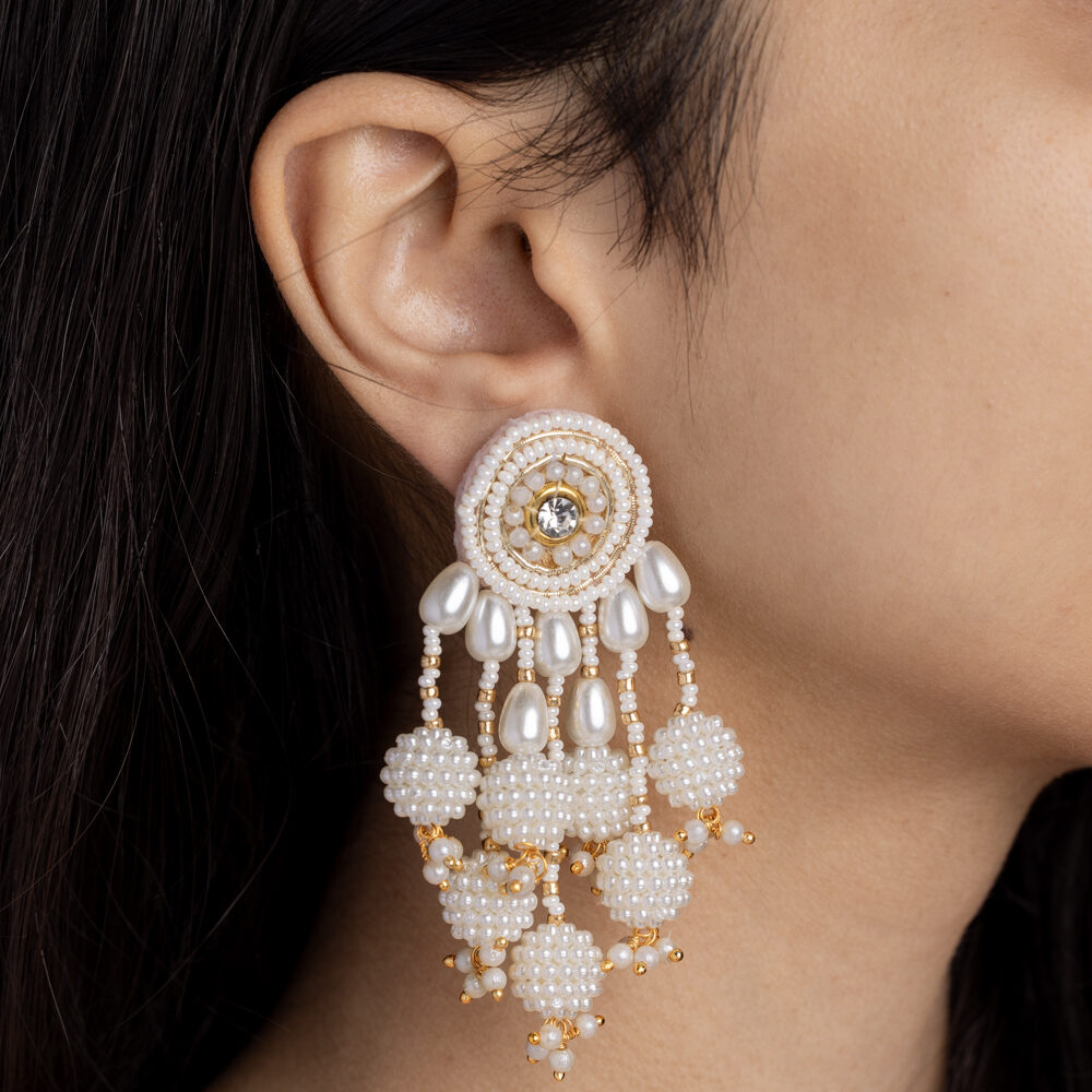 Mukta floral jewellery set earrings