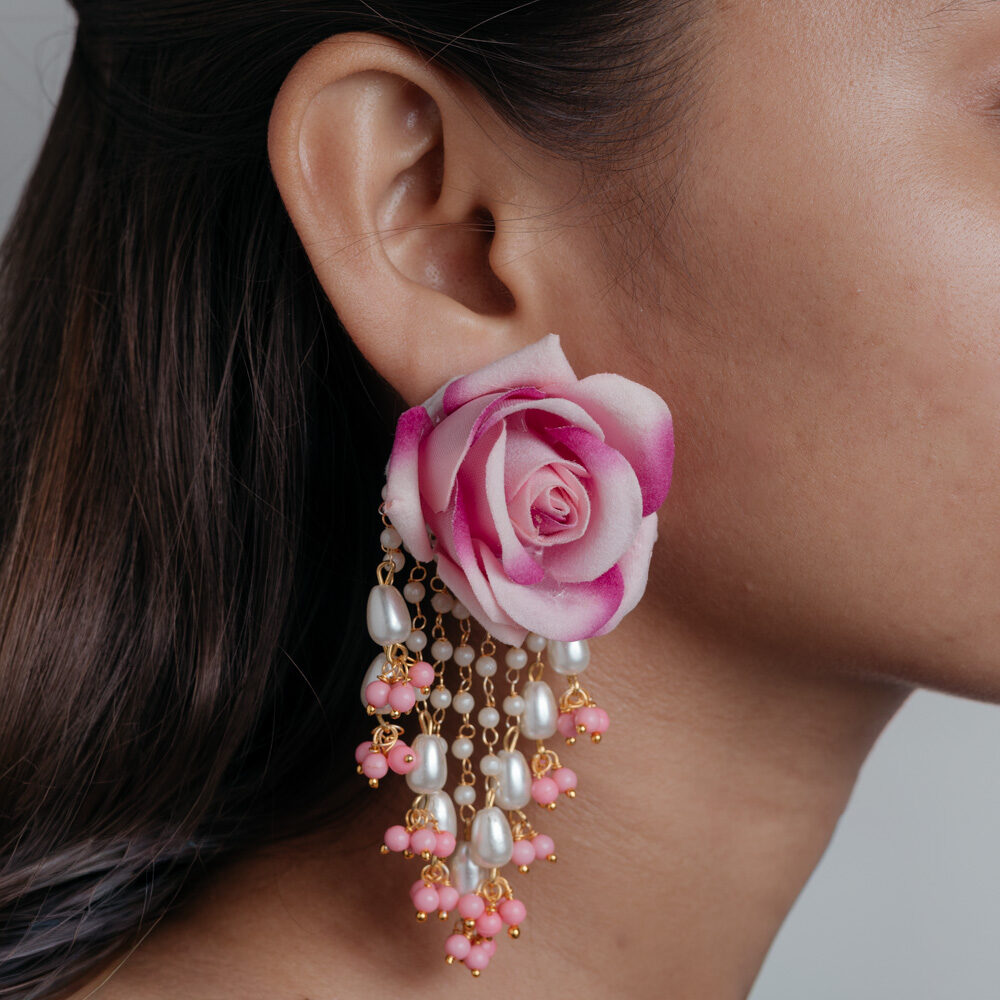 Gulmarg floral jewellery set earrings