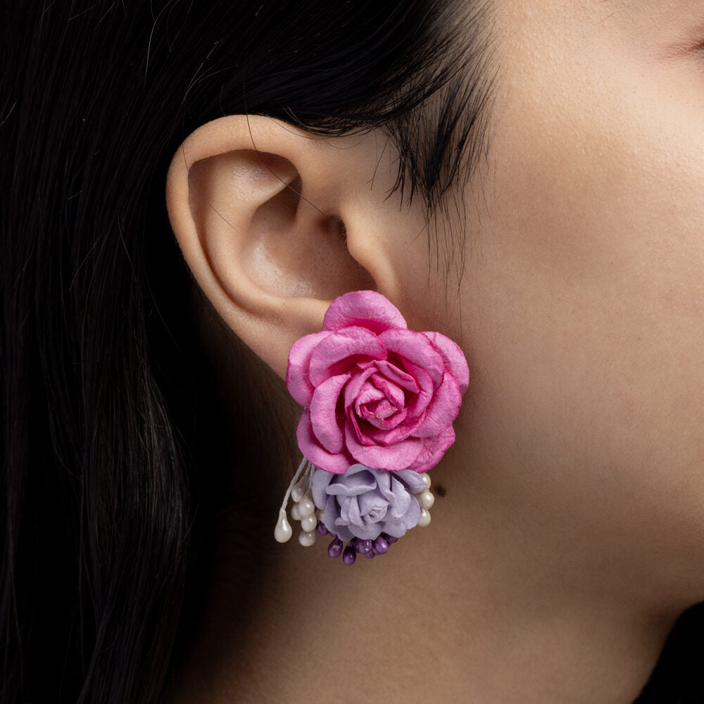 Gulaab floral jewellery set earrings