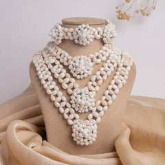 Safed floral jewellery set necklace