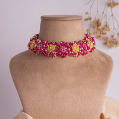 Amira floral jewellery set necklace