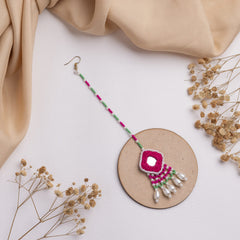 Aaeena floral jewellery set tikka