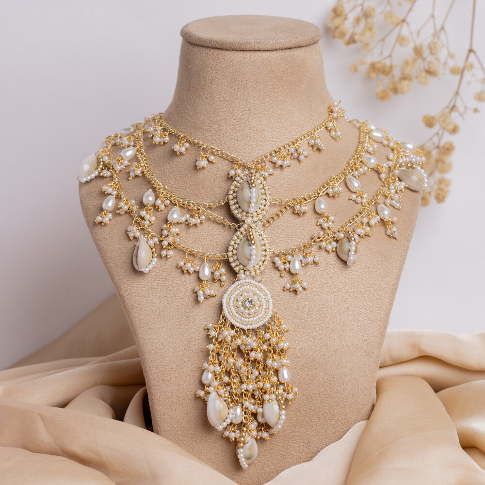 Shafqat floral jewellery set necklace
