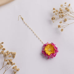 Mayassar floral jewellery set tikka