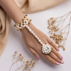 Haseen floral jewellery set hathphool
