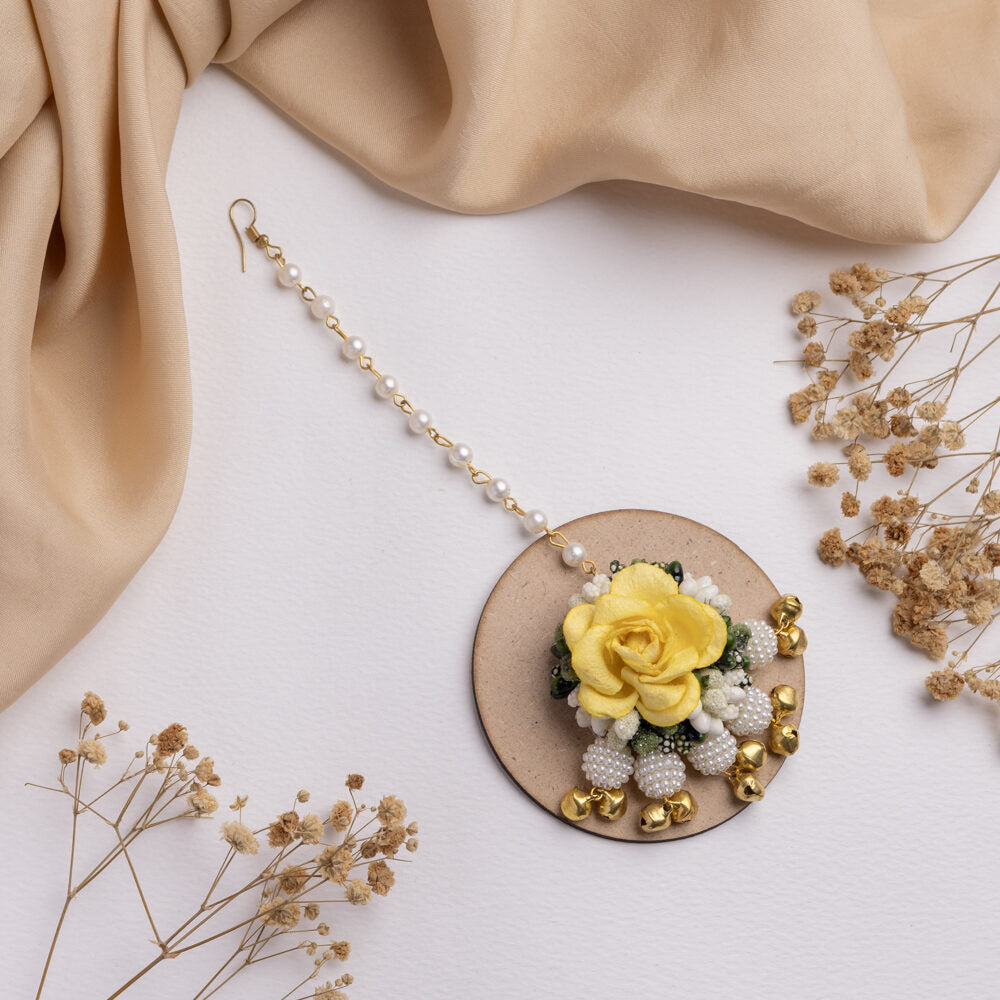 Gul floral jewellery set tikka