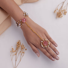 Inaayat floral jewellery set hathphool