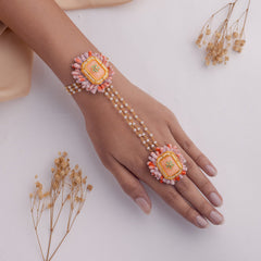 Shabab floral jewellery set hathphool