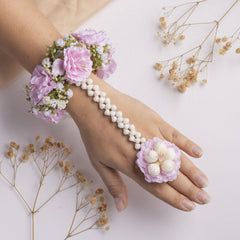 Zehnaseeb floral jewellery set hathphool