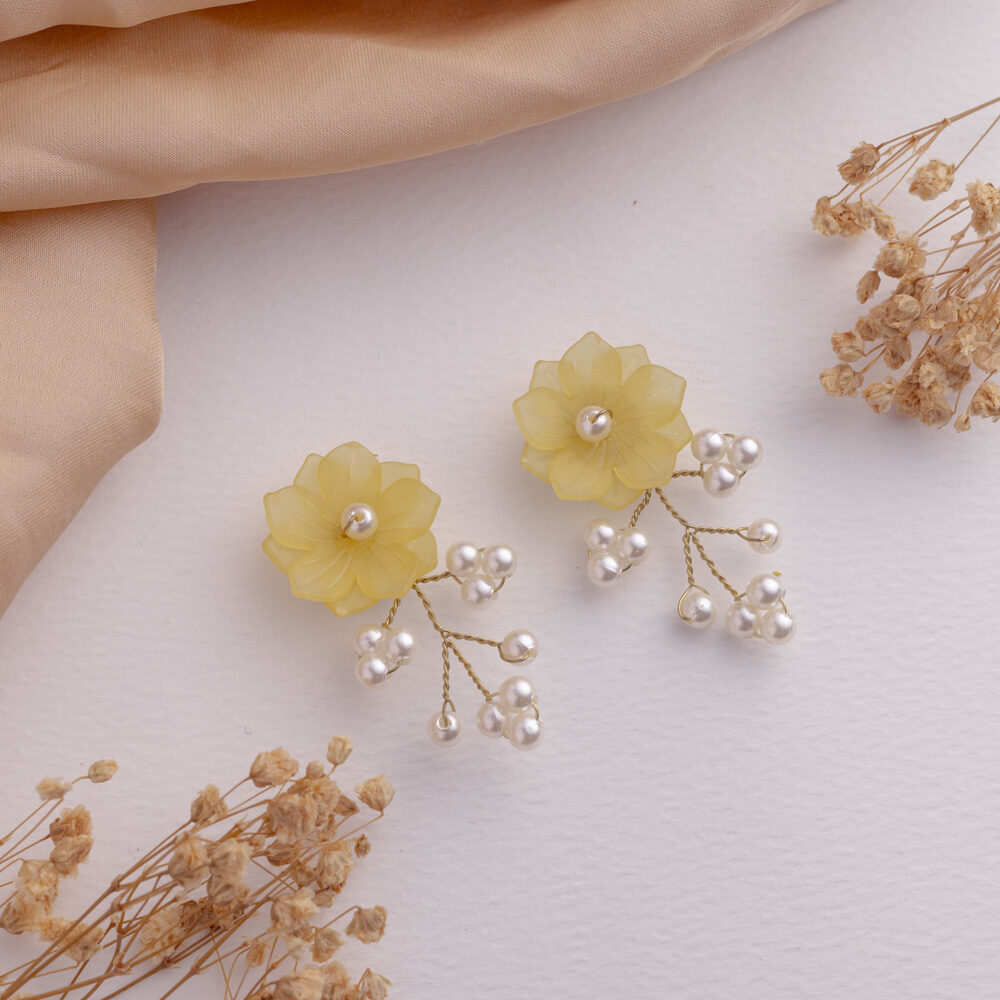 Naayab floral jewellery set earrings