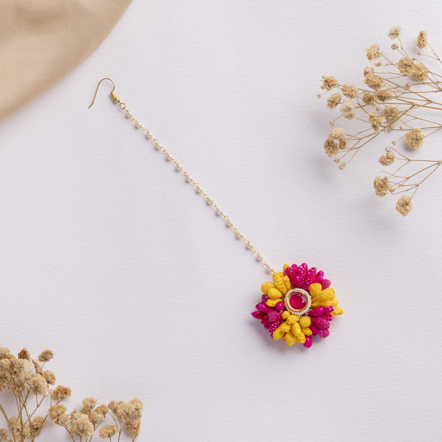Nazreen floral jewellery set tikka