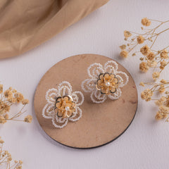 Phoolwaari floral jewellery set earrings