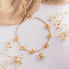 Phoolwaari floral jewellery set necklace detail