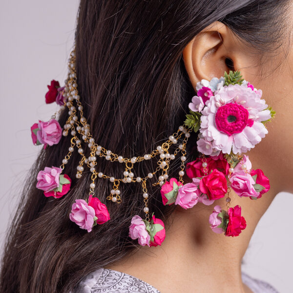Pankhuri floral jewellery set earrings