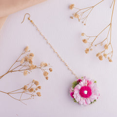 Pankhuri floral jewellery set tikka