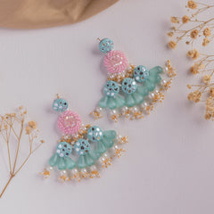 Madhurima floral jewellery set earrings