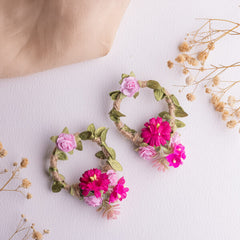 Pushpika floral jewellery set earrings