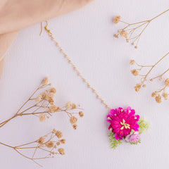 Pushpika floral jewellery set tikka