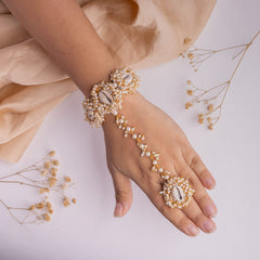 Malaya floral jewellery set hathphool