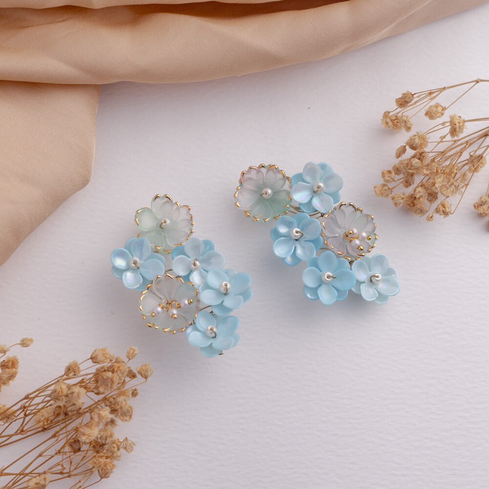 Sarwari floral jewellery set earrings