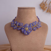 Bunawat beaded wire floral jewellery set necklace