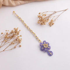 Bunawat beaded wire floral jewellery set tikka