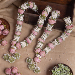 Blush Bead, Bloom & Jasmine Garland Set of 2