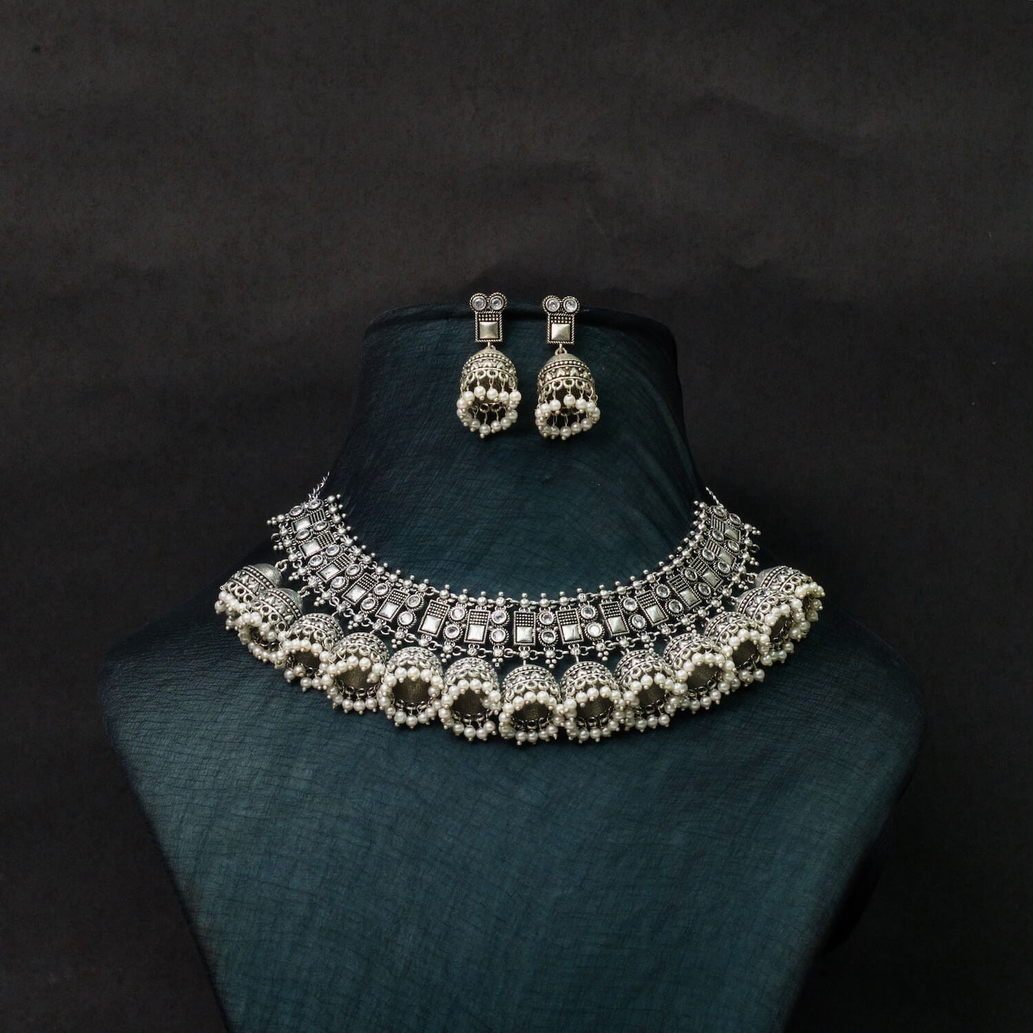 Antique Jewellery Necklace and Earrings - JJCN018