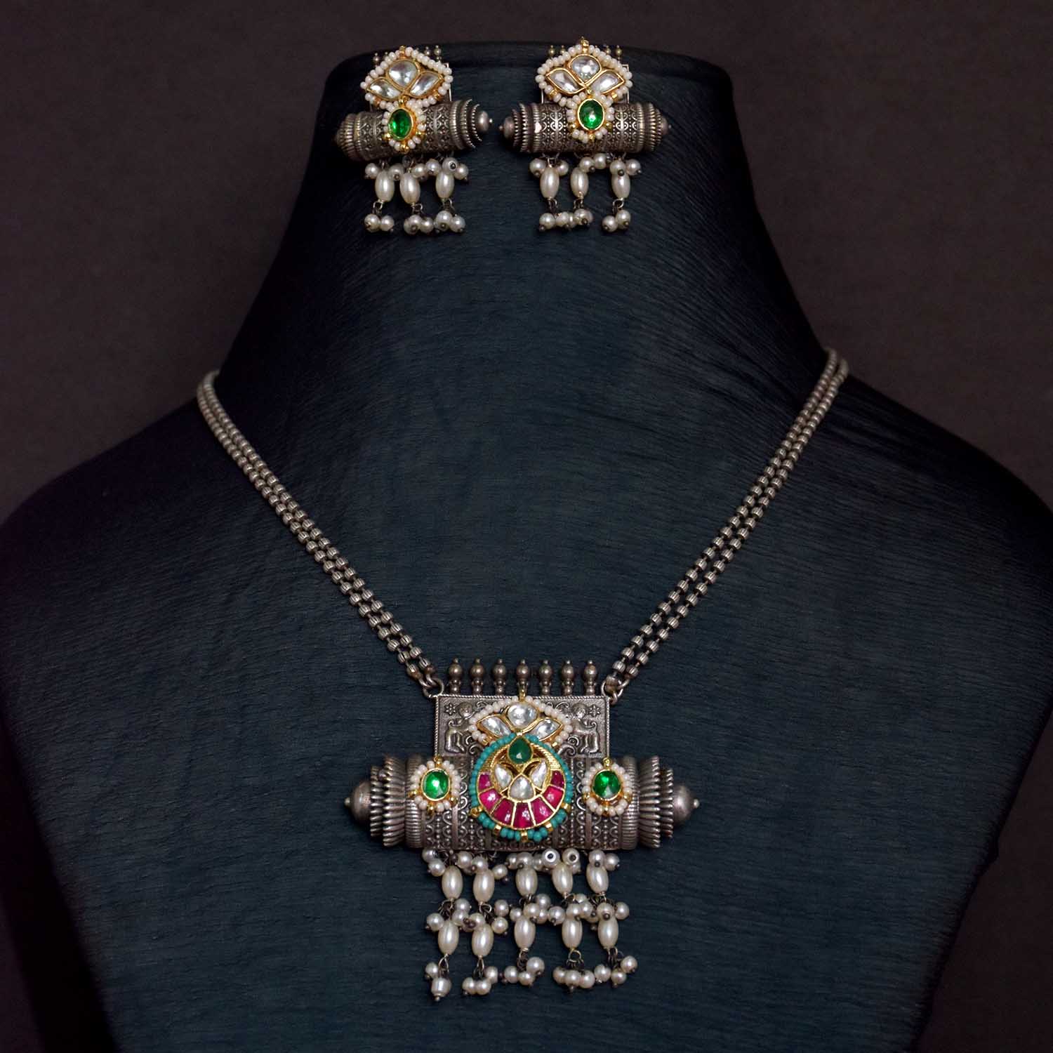 Antique Jewellery Necklace and Earrings - JJCN119