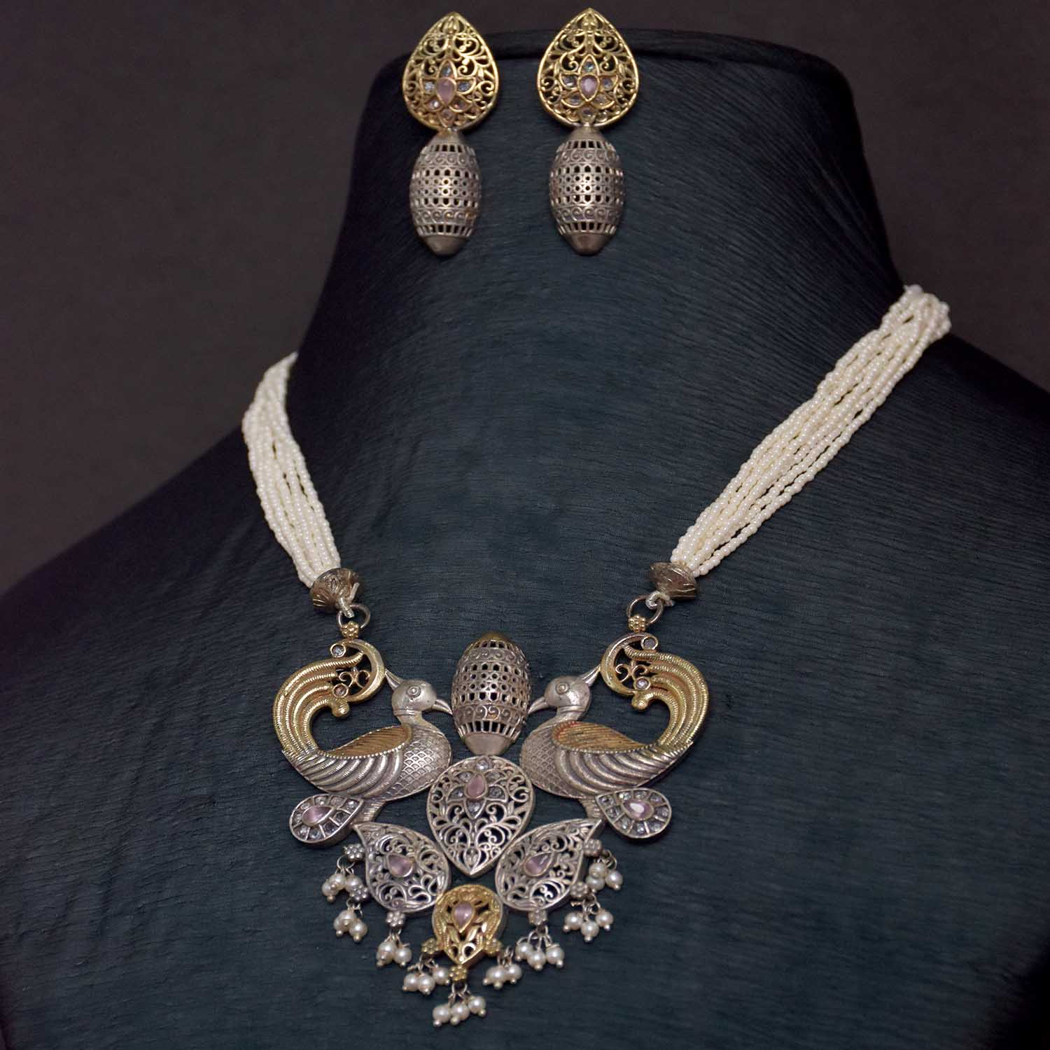 Antique Jewellery Necklace and Earrings - JJCN123
