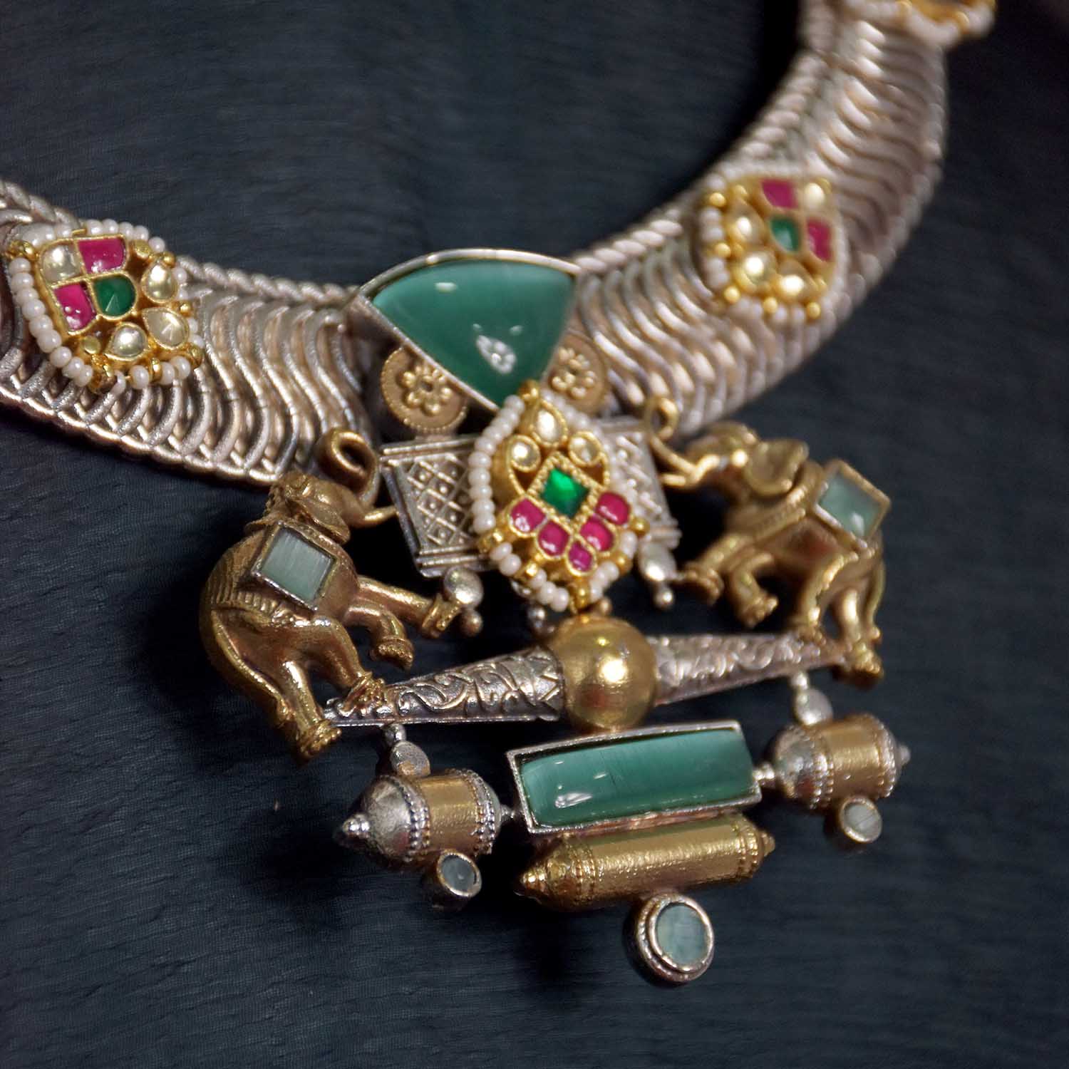 Antique Jewellery Necklace and Earrings - JJCN131