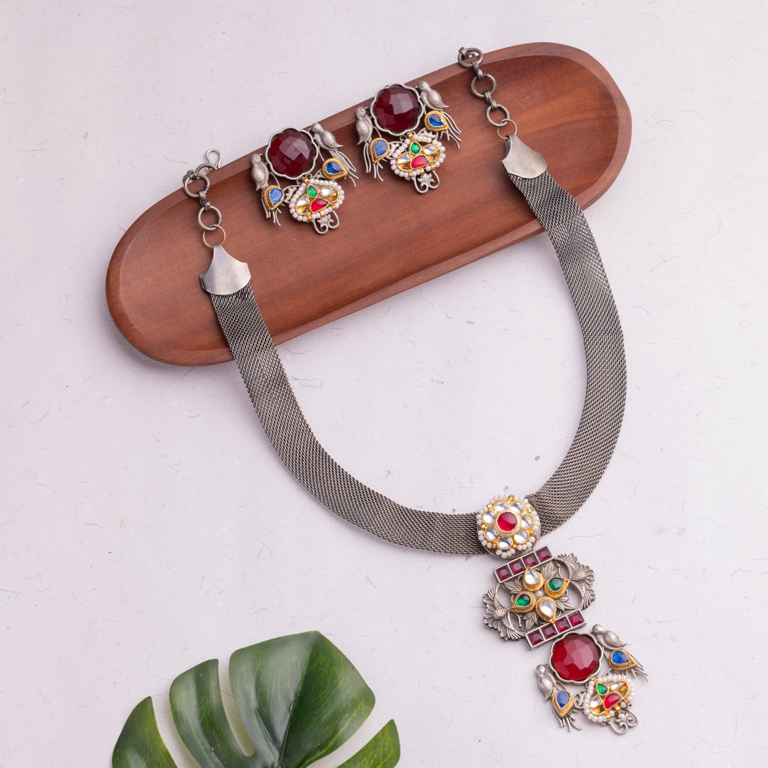 Antique Jewellery Necklace and Earrings - JJCN144