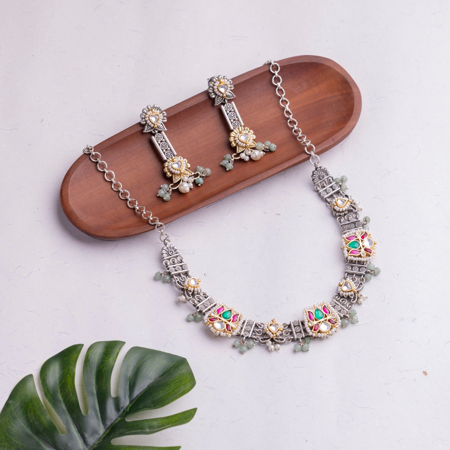 Antique Jewellery Necklace and Earrings - JJCN164