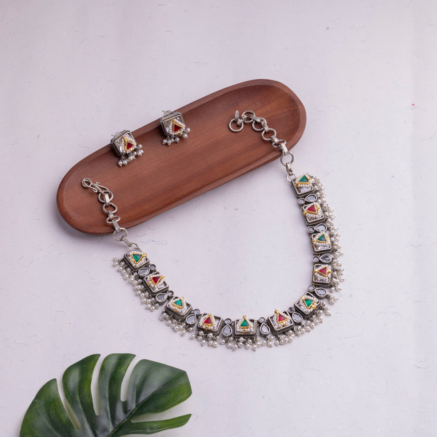 Antique Jewellery Necklace and Earrings - JJCN166