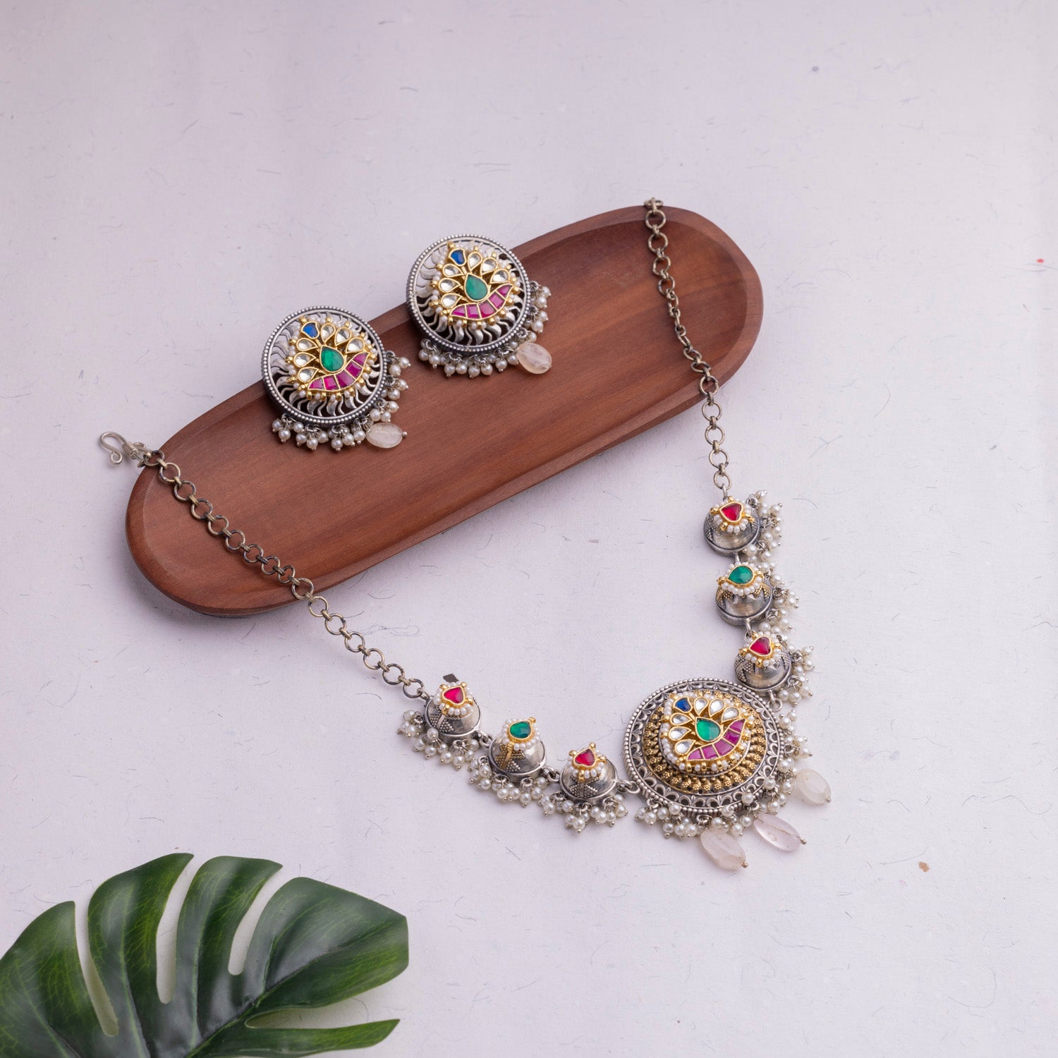 Antique Jewellery Necklace and Earrings - JJCN169