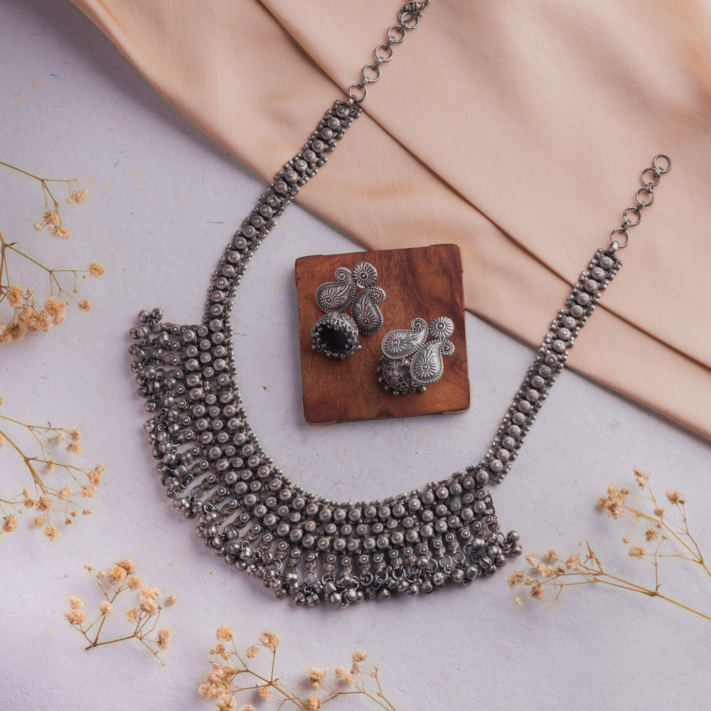 Antique Jewellery Necklace and Earrings - JJCN201