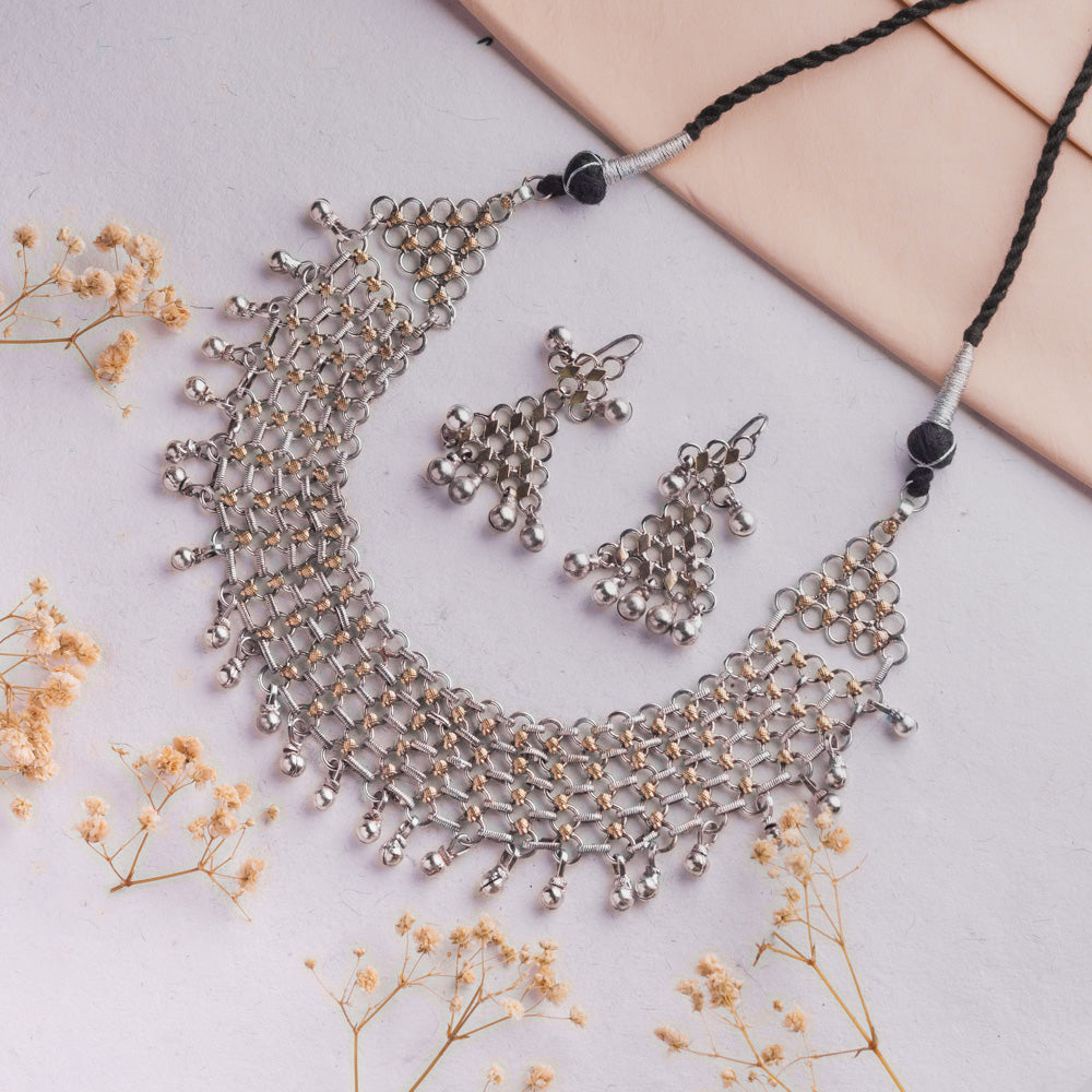 Antique Jewellery Necklace and Earrings - JJCN204